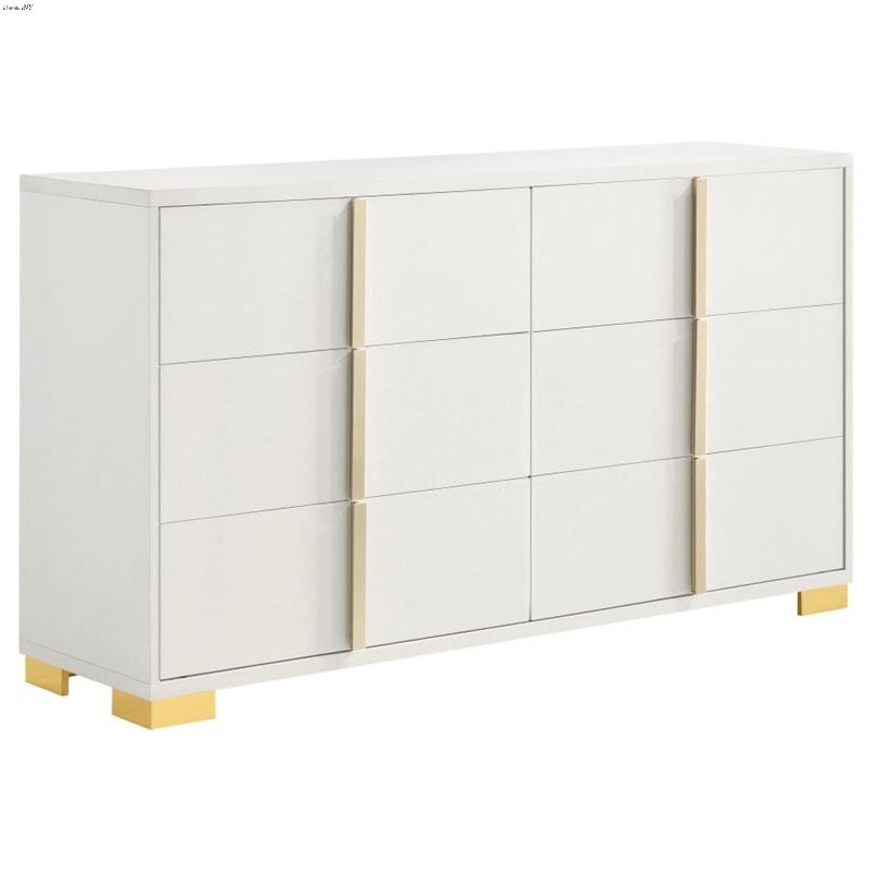 Marceline White 6 Drawer Dresser 222933