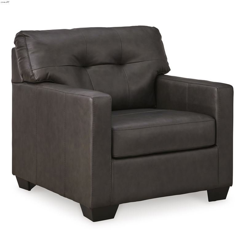 Belziani Storm Leather Tufted Arm Chair 54706