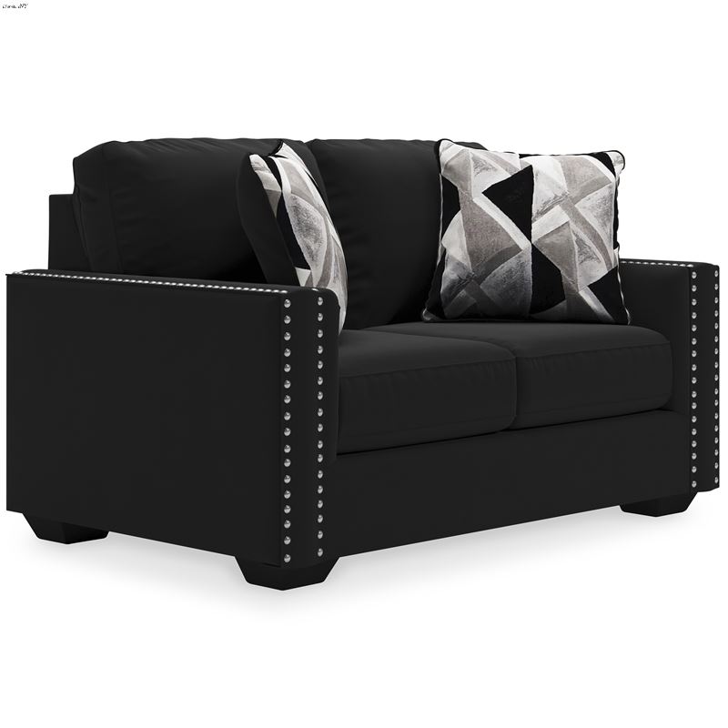 Gleston Onyx Velvet Loveseat 12206