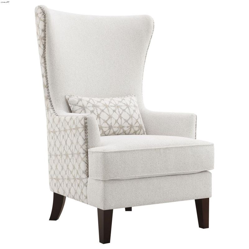 Pippin Latte Fabric Wingback Accent Chair 904066