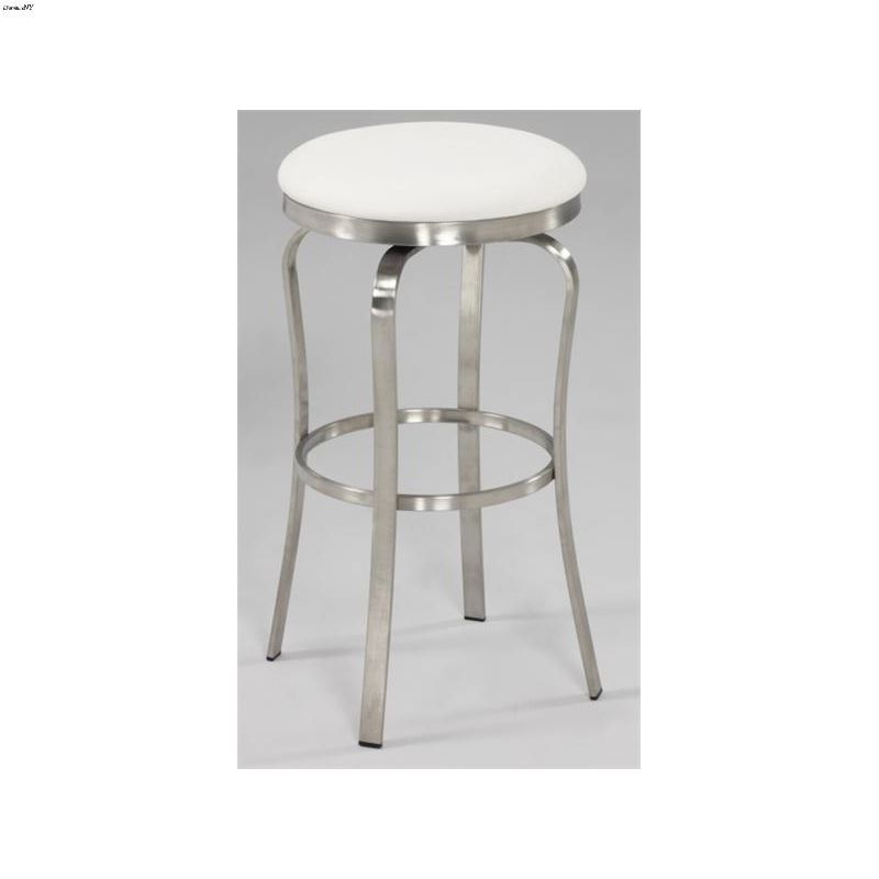 Modern Backless Bar Stool 1193 White By Chintaly