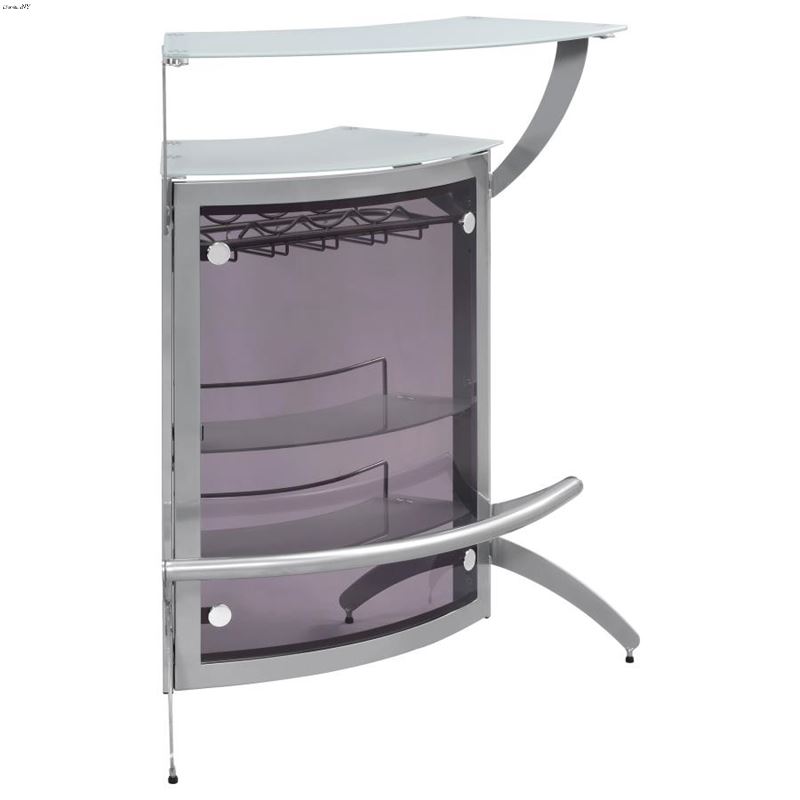 Dallas Silver Modular Curved Freestanding Bar Cabi