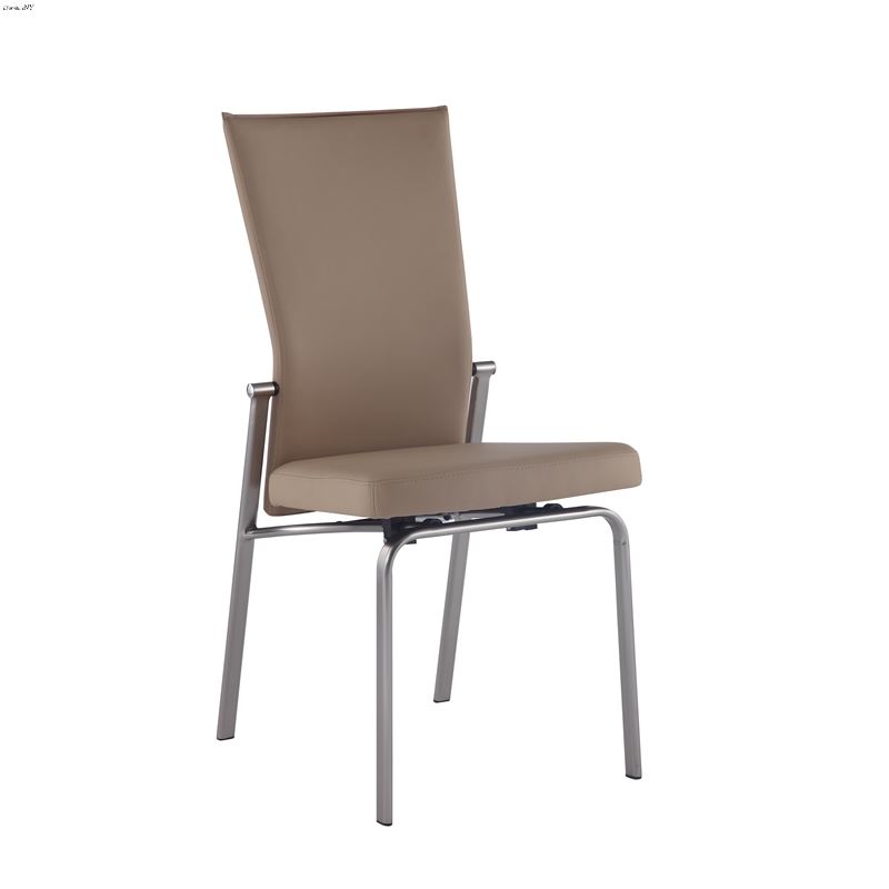Molly Beige and Brushed Nickle Dining Side Chair w