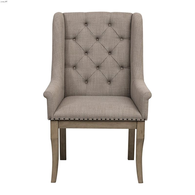 Vermillion Grey Upholstered Dining Host Chair 5442