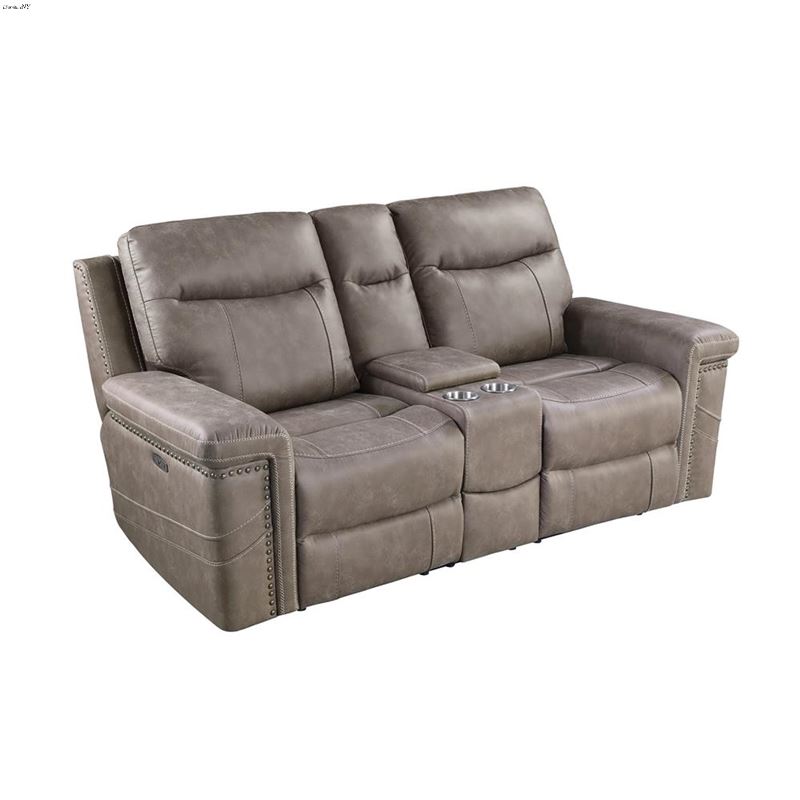 Wixom Taupe Power Reclining Loveseat With Power He