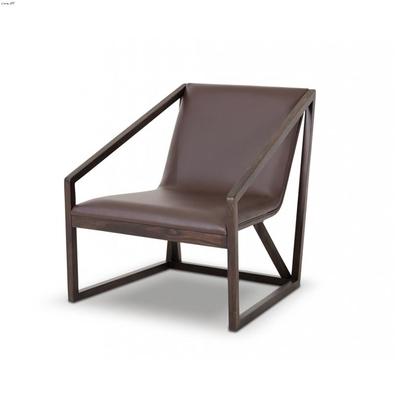 Taranto - Modern Brown Eco-Leather Lounge Chair