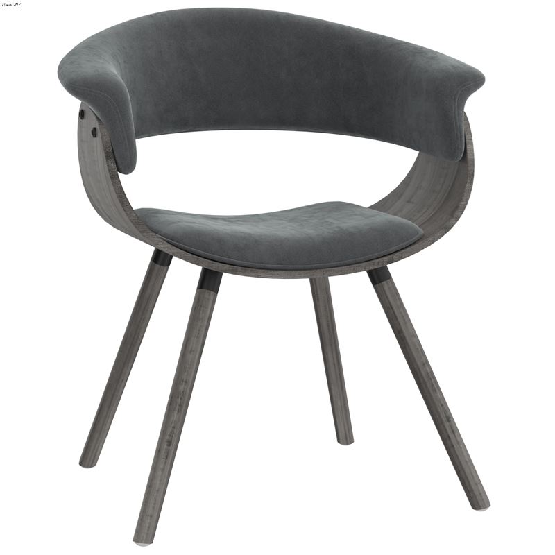 Holt Grey Velvet Arm Chair 403-981VLG