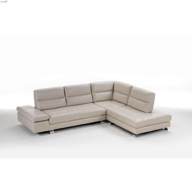 Gianna Motion Back Leather Sectional Made in Italy