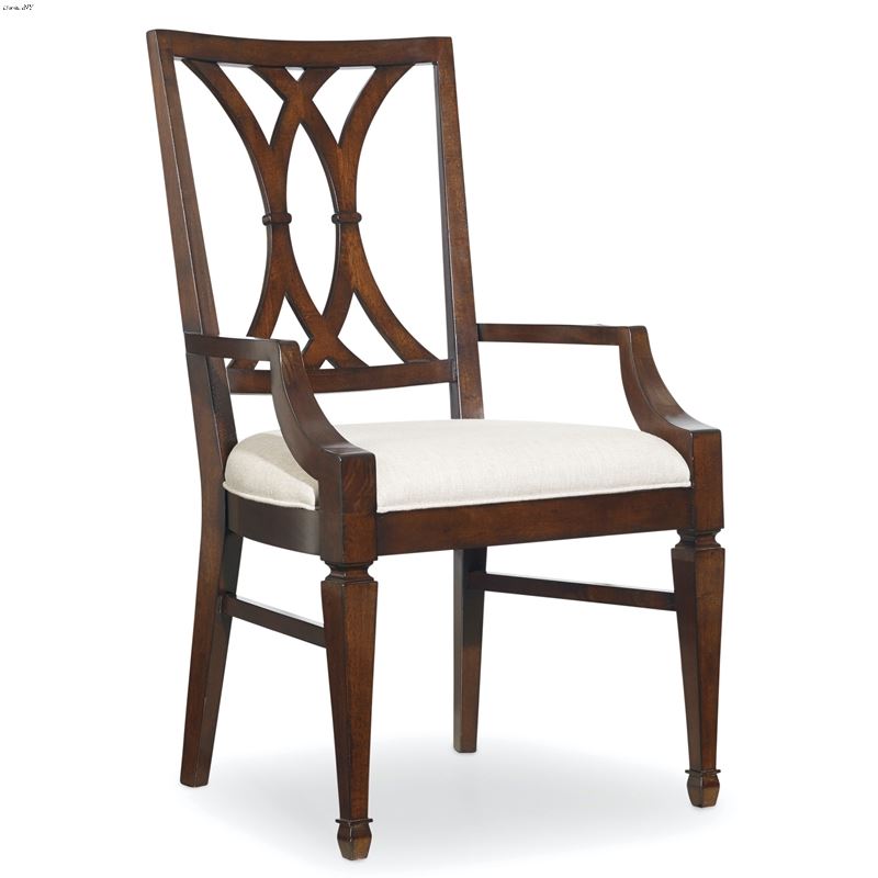 Palisade Walnut Splat Back Arm Chair - Set of 2