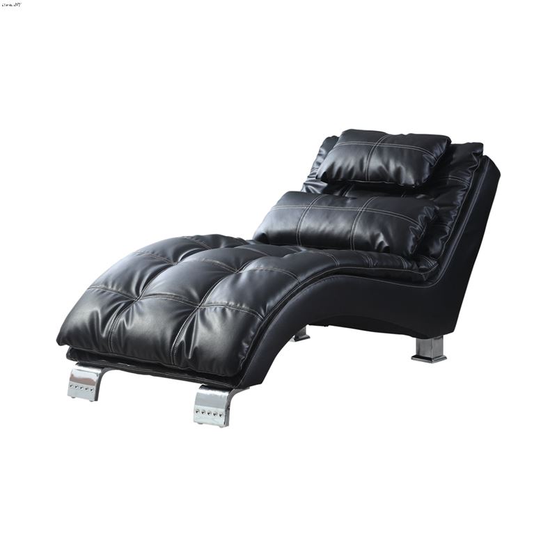Dilleston Black Chaise Lounge 550075 by Coaster