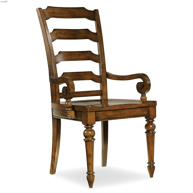 Tynecastle Chestnut Ladderback Arm Chair - Set of
