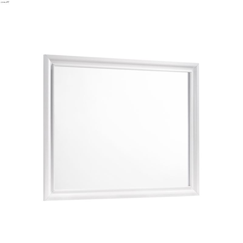 Barzini White Rectangular Mirror 205894