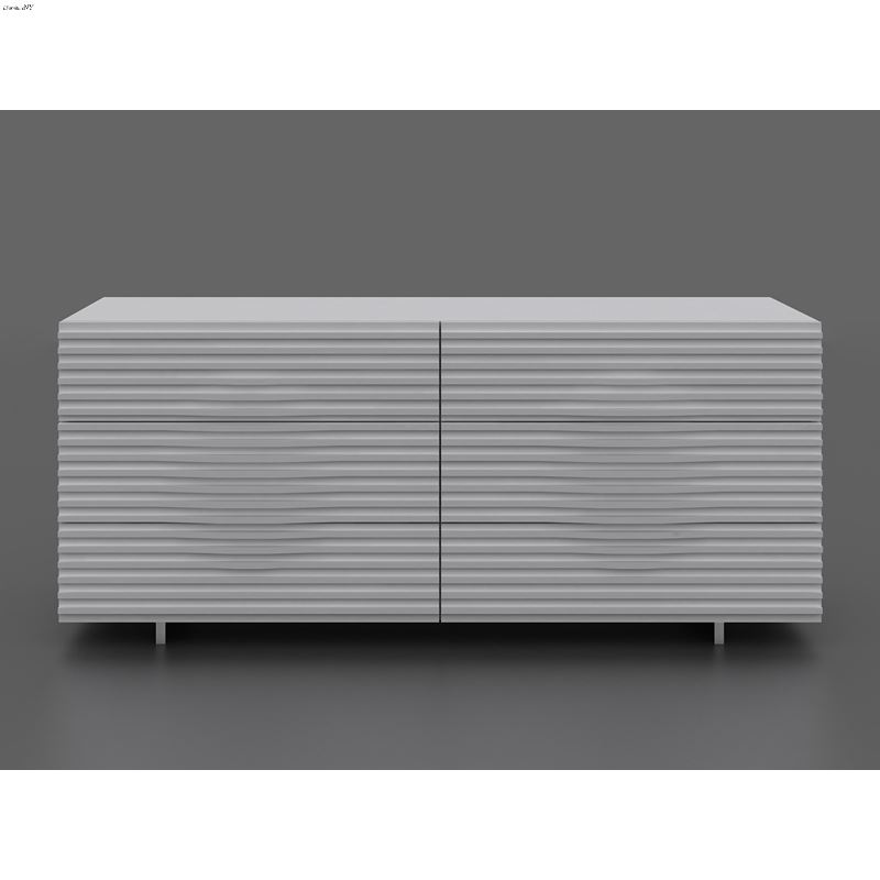 Moon High Gloss White Lacquer Dresser by Casabianc
