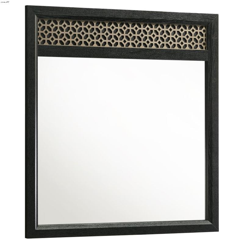 Valencia Black and Light Brown Dresser Mirror 2230