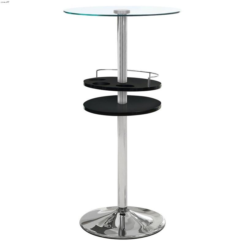 Gianella Round 24 inch Glass Top Bistro Bar Table 