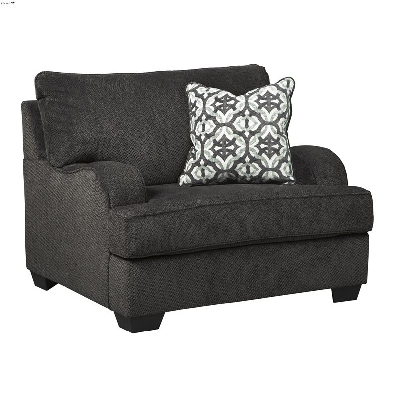 Charenton Charcoal Fabric Oversized Chair 14101
