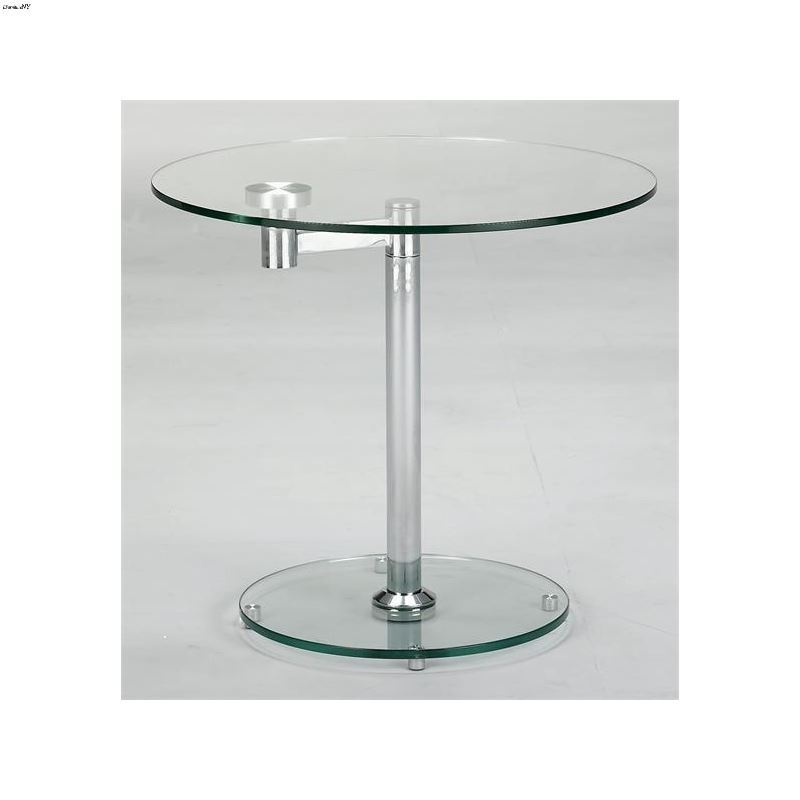Round Glass Lamp Table 8090-LT By Chintaly