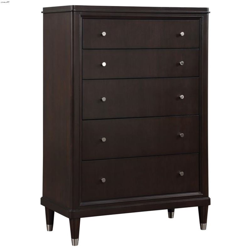 Emberlyn Rich Brown 5 Drawer Chest 223065