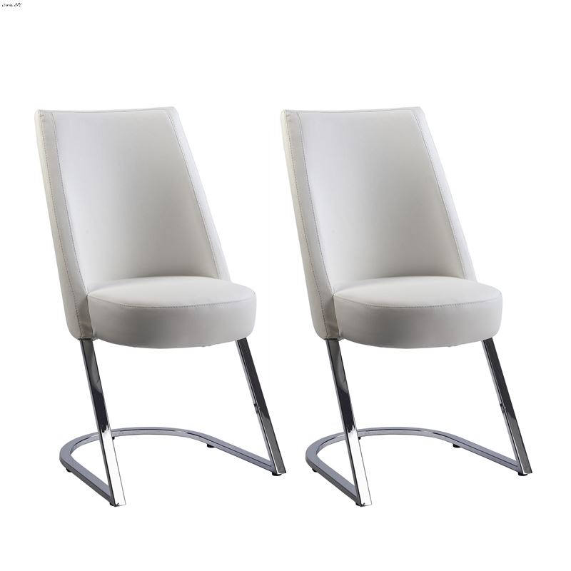 Tami White Upholstered Dining Side Chair by Chinta
