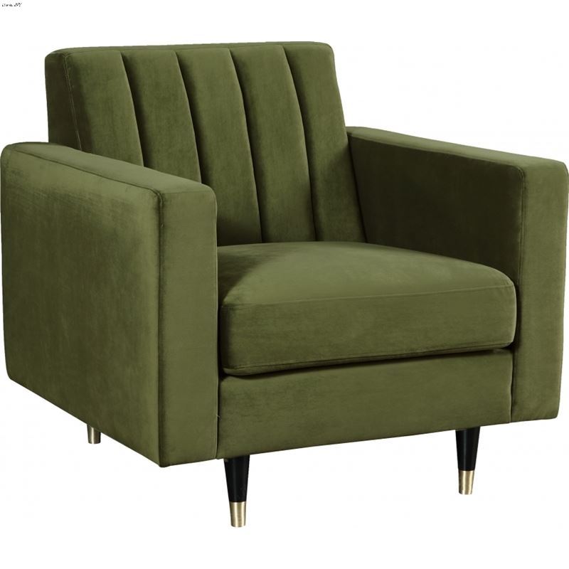 Lola Olive Green Velvet Tufted Chair