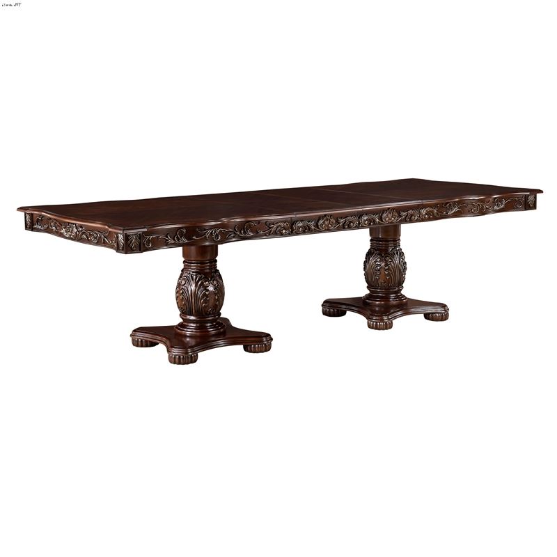 Adelina Cherry Traditional 108 inch Dining Table 1