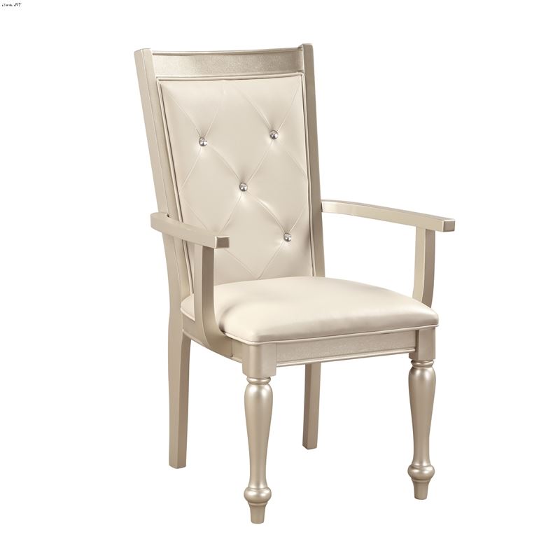 Celandine Silver Upholstered Dining Arm Chair 1928