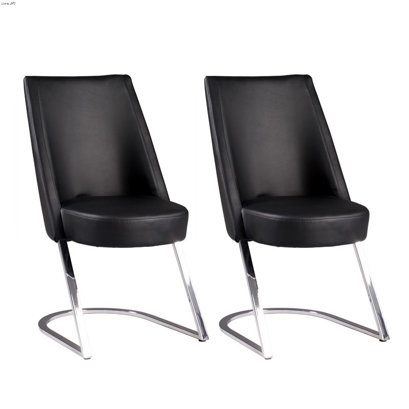 Tami Black Upholstered Dining Side Chair - Set of 