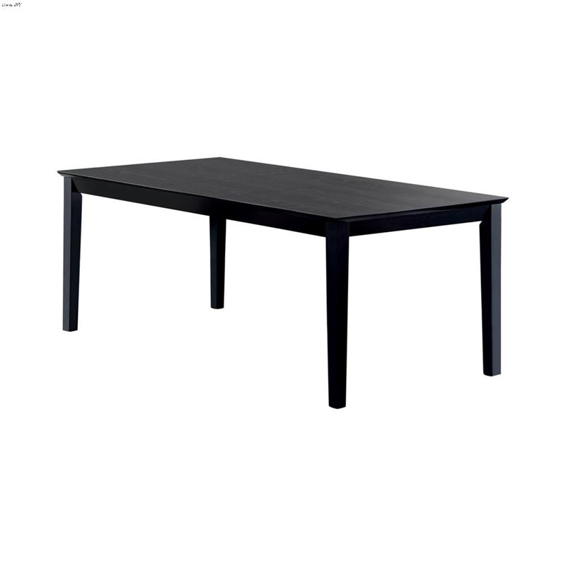 Louise Black Rectangle Extension Dining Table 1015