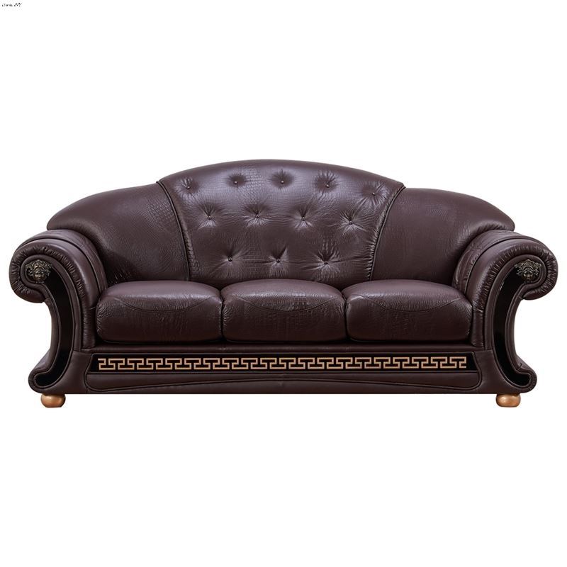 Apolo Tufted Brown Leather Sofa