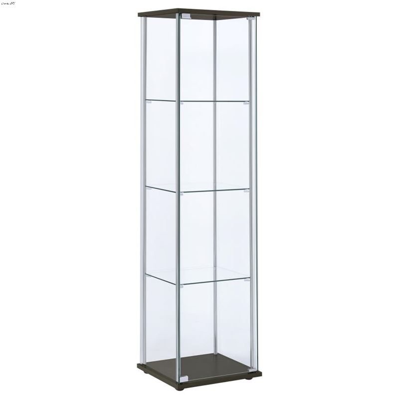 Bellatrix Rectangular 4 Shelf Curio Cabinet 950172