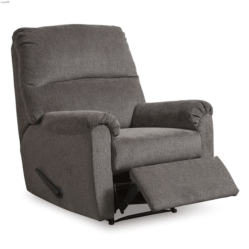 Nerviano Gray Fabric Recliner 10803 By Ashley Sign