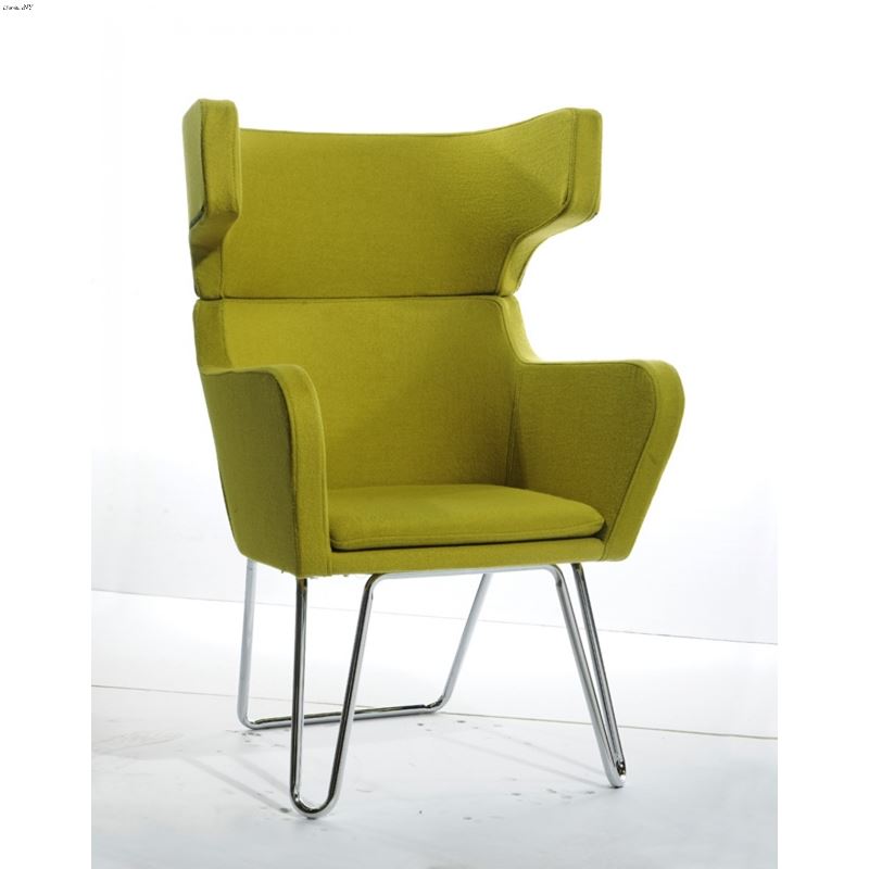 Anser Modern Green Fabric Lounge Chair