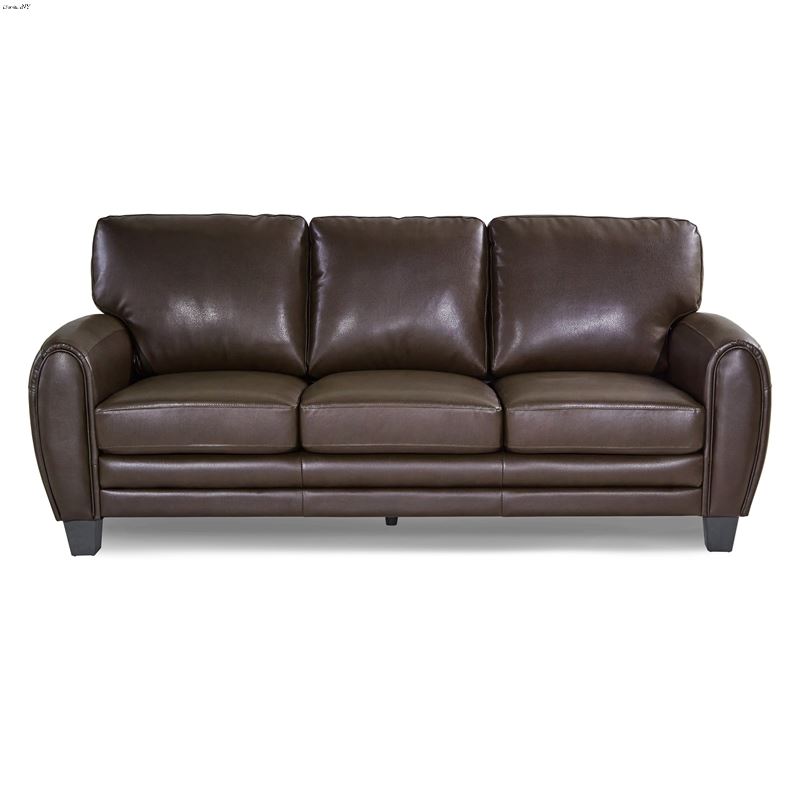Rubin Brown Bonded Leather Sofa 9734DB-3