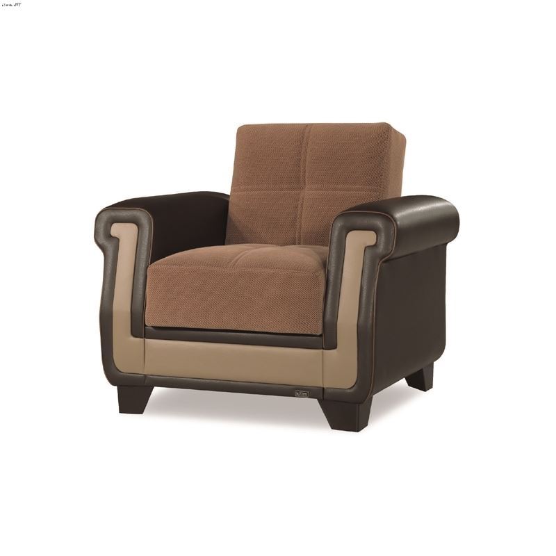 Proline Brown Microfiber Fabric Chair
