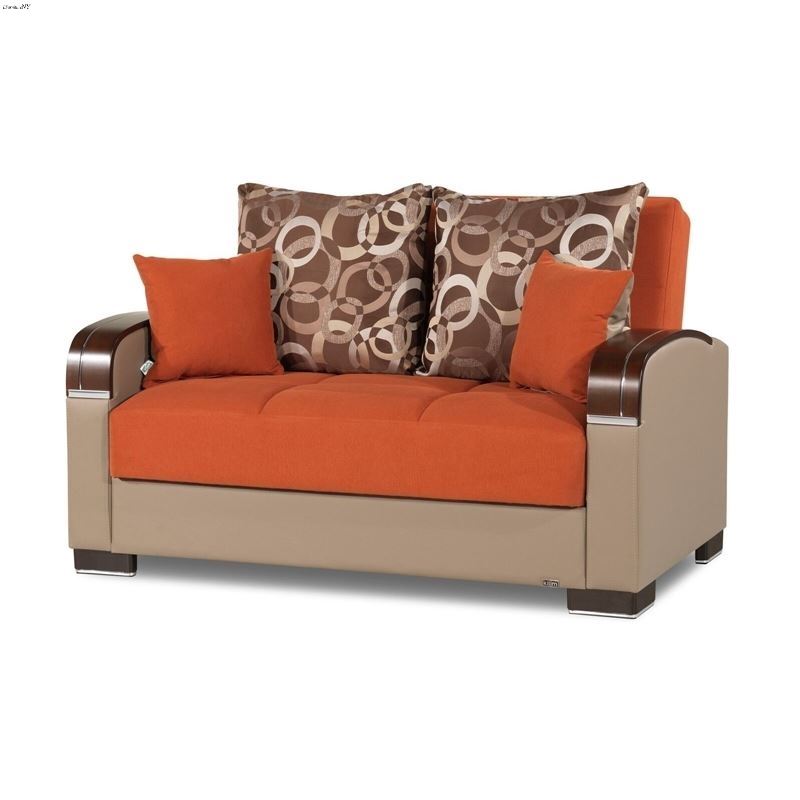 Mobimax Orange Fabric Love Seat