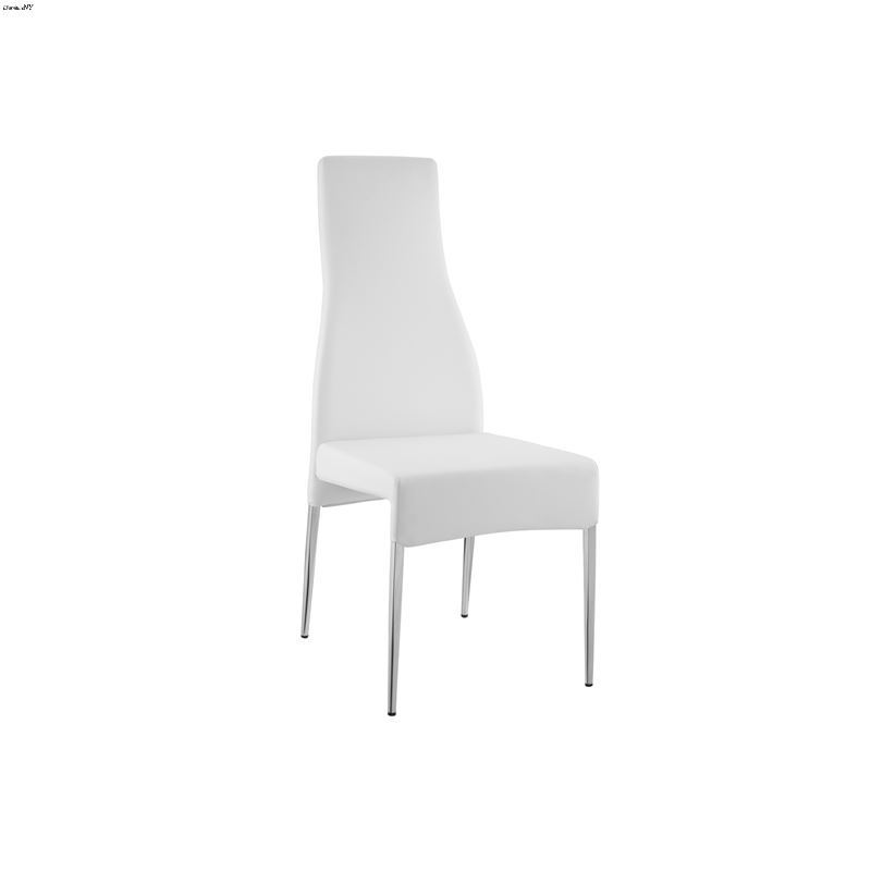 Valentino White Eco - Leather Dining Chair by Casa
