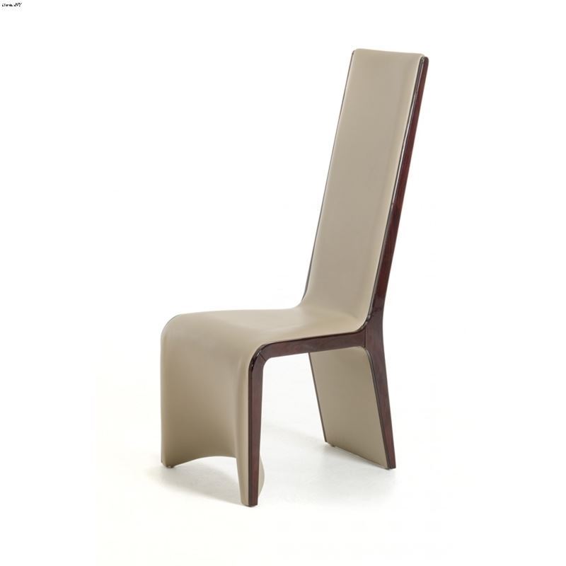 Pacer Modern Ebony and Taupe Dining Chair - Set of