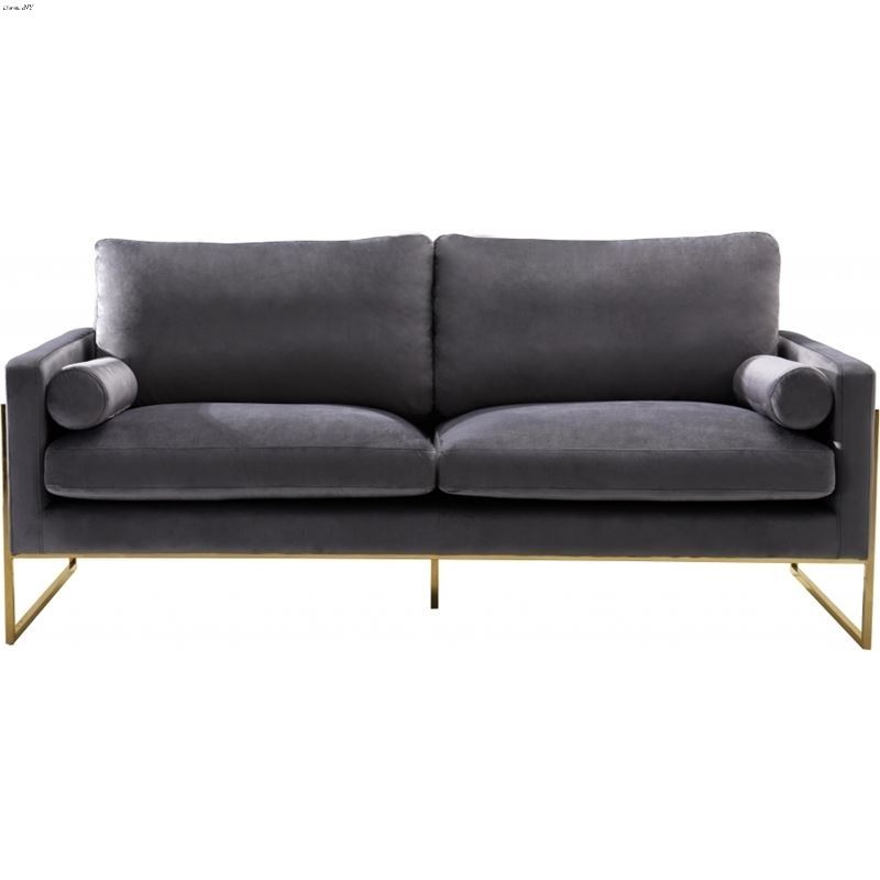 Mila Grey Velvet Sofa