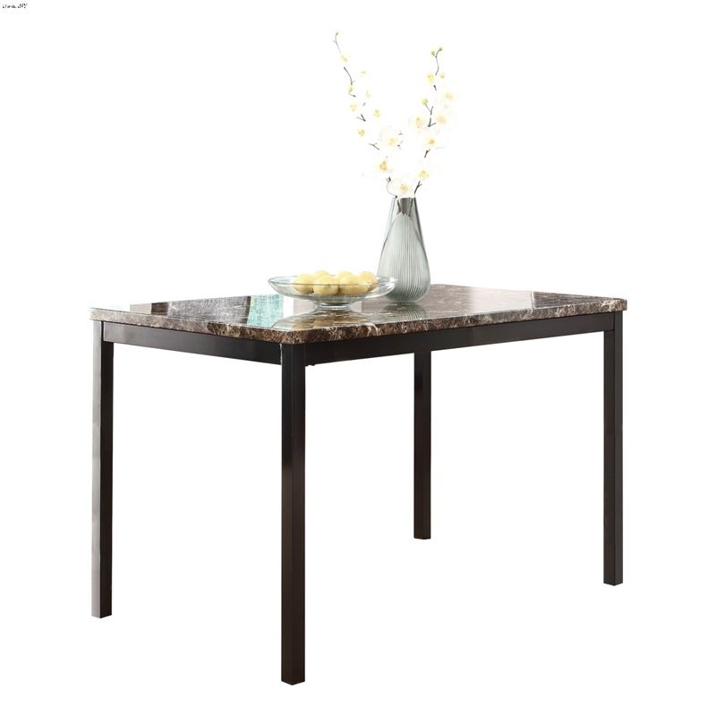 Tempe Brown Faux Marble Table Dining Table 2601-48