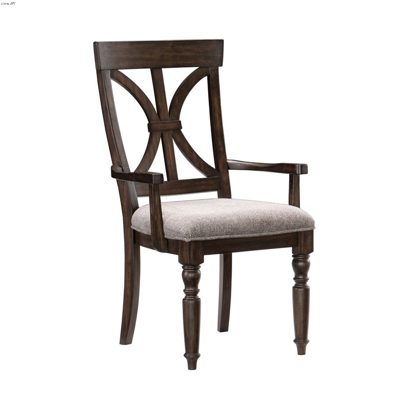 Cardano Driftwood Charcoal X-Back Dining Arm Chair