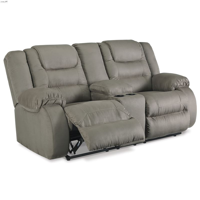 McCade Cobblestone Reclining Loveseat with Console