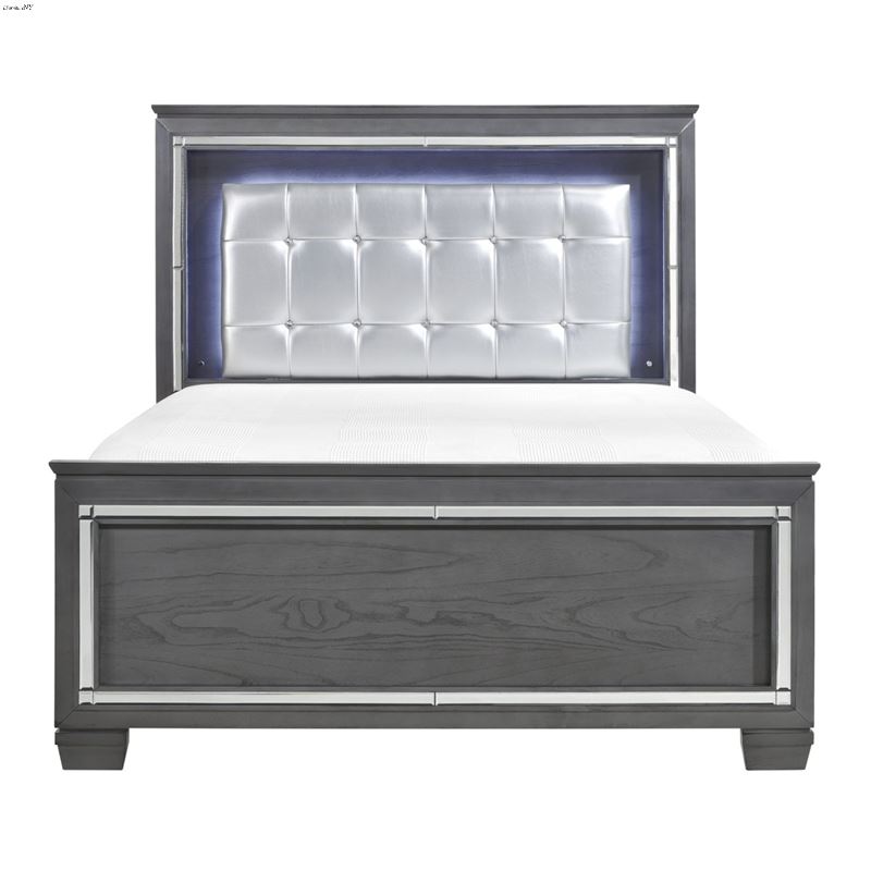 Allura Grey Queen Panel Bed 1916GY-1