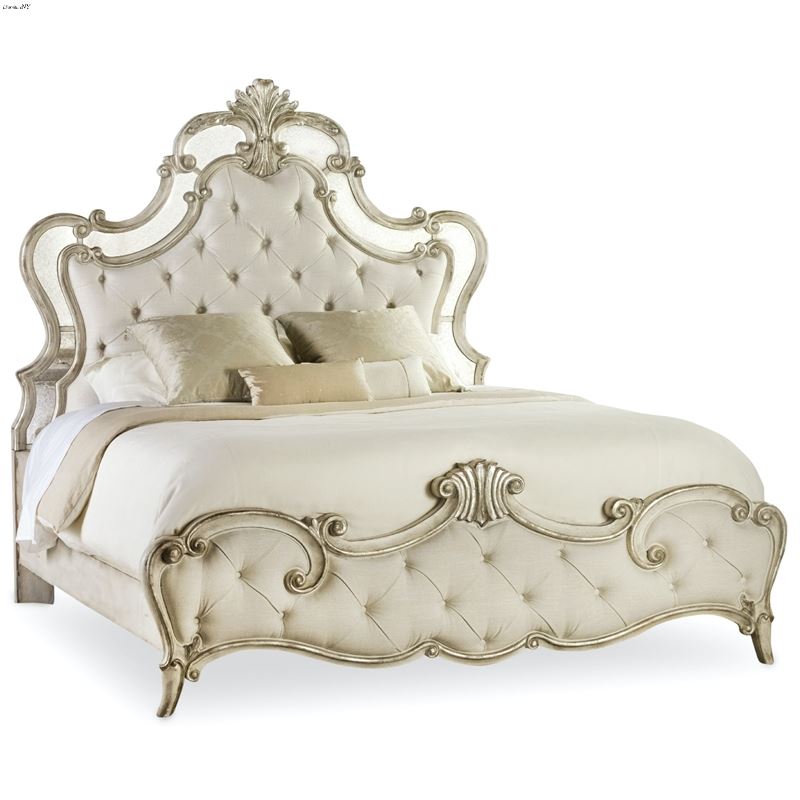 Sanctuary Tufted Upholstered Carved Bardot Bed 541