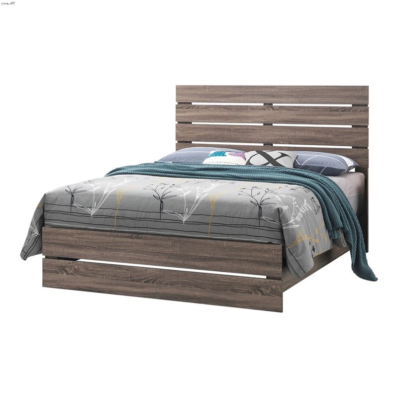 Brantford Barrel Oak Queen Panel Bed 207041Q