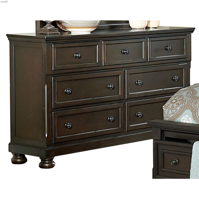 The Begonia Collection Dark Grey Dresser 1718GY-5 by Homelegance