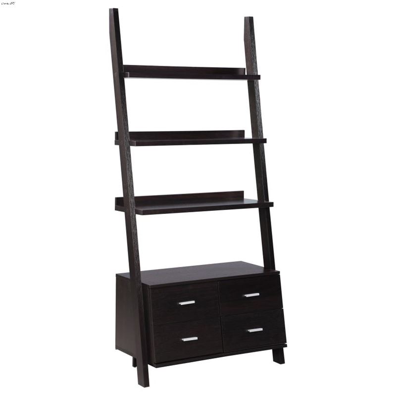 Bower Ladder Bookshelf with Drawers 800319 By Coas