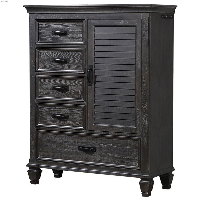 Franco Weathered Sage 5 Drawer Man?s Chest Door Ch