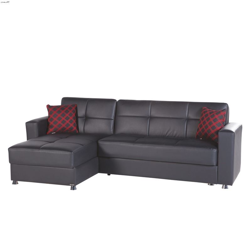 Elegant Santa Glory Black Sectional Sleeper 1