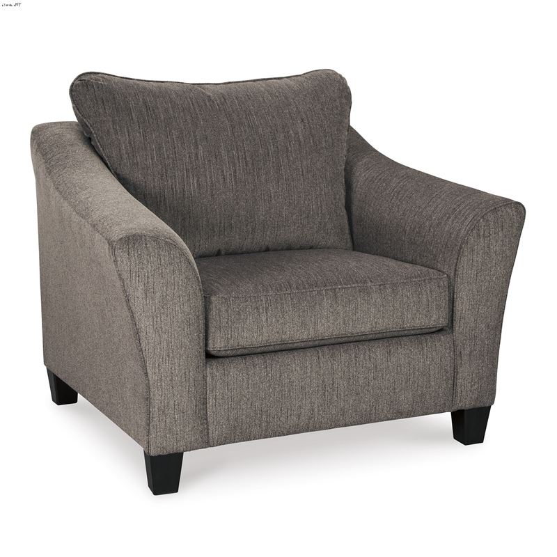 Nemoli Slate Fabric Oversized Chair 45806
