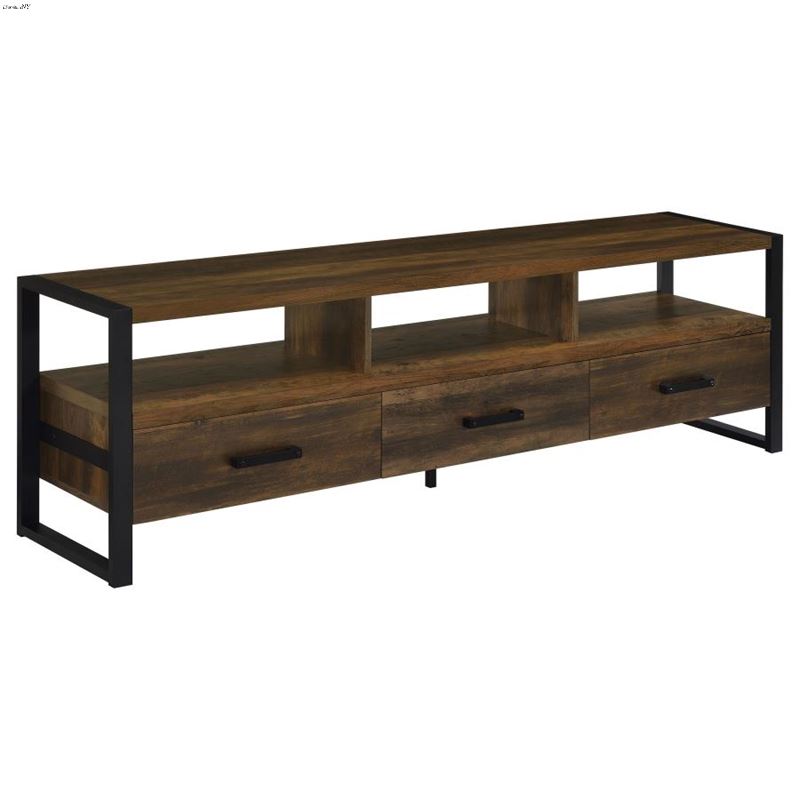 James Dark Pine 71 inch 3 Drawer TV Stand 704283